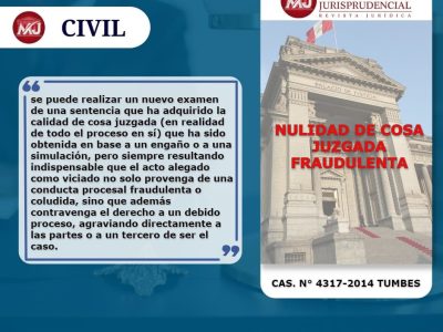 NULIDAD DE COSA JUZGADA FRAUDULENTA