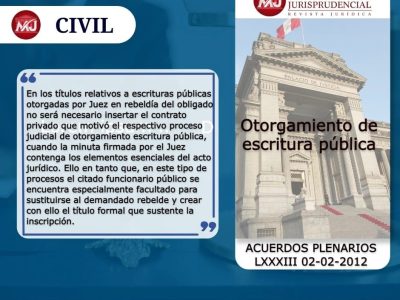 Otorgamiento de escritura pública